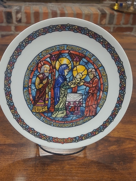 D'ARCEAU LIMOGES Other - Noel Vitrail "La Purification"  By D'ARCEAU LIMOGES